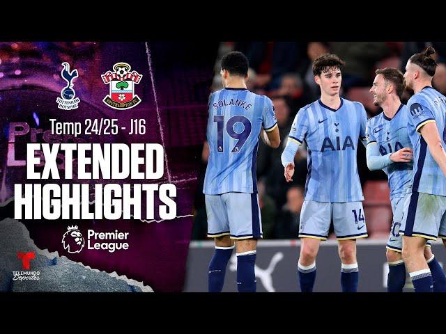 Southampton vs. Tottenham | Highlights Premier League | Jornada 16 | Telemundo Deportes