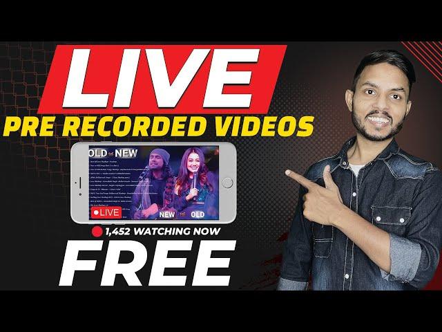 How To Live Stream Pre-Recorded Video On YouTube FREE 2023 | Record Video ko live stream kaise Kare