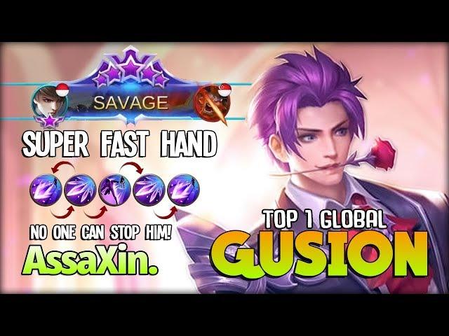 SAVAGE!! Next Level Gusion?! Perfect Dagger! AssaXin Top 1 Global Gusion ~ Mobile Legends