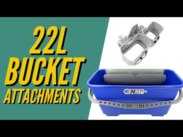 Window cleaning bucket attachments