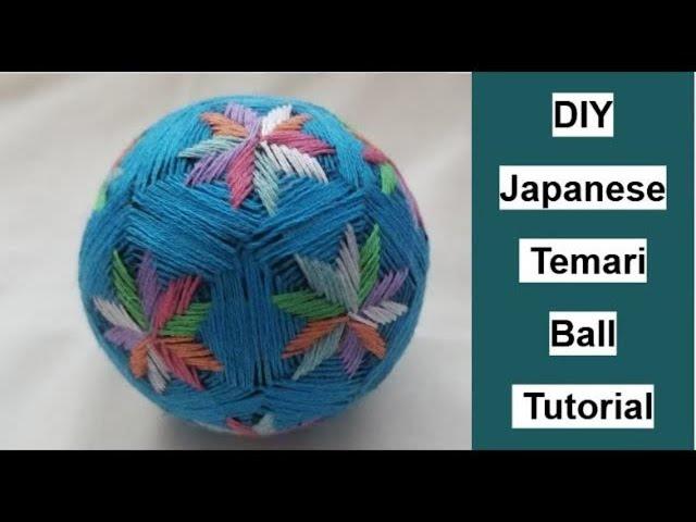 Japanese Temari Ball | DIY Temari Embroidery | Temari "Windmill" Tutorial | 手鞠球“风车”教程