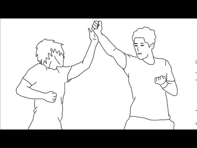 [ PENCIL 2D ] ANIME FIGHT SCENE - One Line Drawing Animation