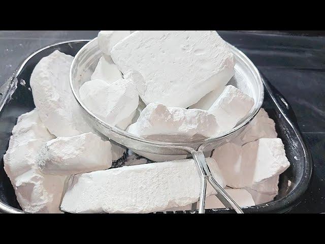 Gym Chalk Asmr Plain White Soft Chalk Crushing , Sifting , Powderplay #gymchalkasmr #chalk #homemade