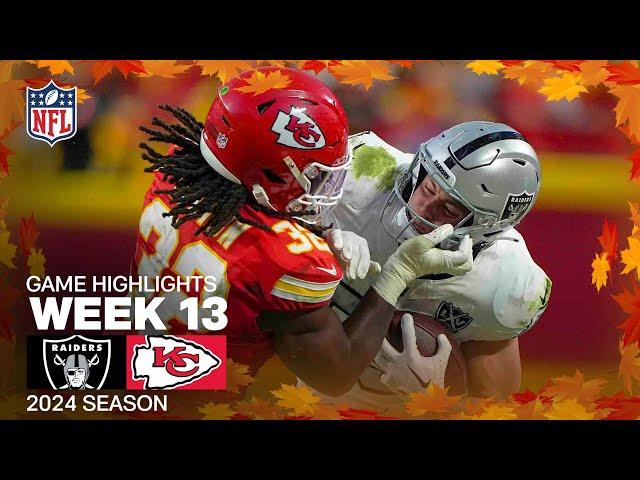 Las Vegas Raiders vs. Kansas City Chiefs Game Highlights | NFL 2024 Season Week 13