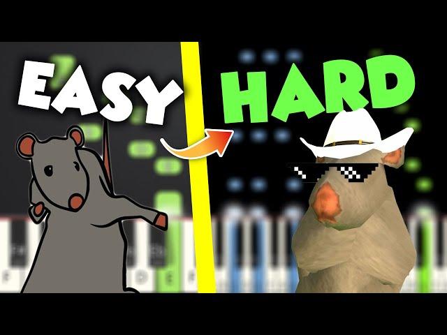 Rat Dance Meme | EASY to HARD | PIANO TUTORIAL + SHEET MUSIC by Betacustic