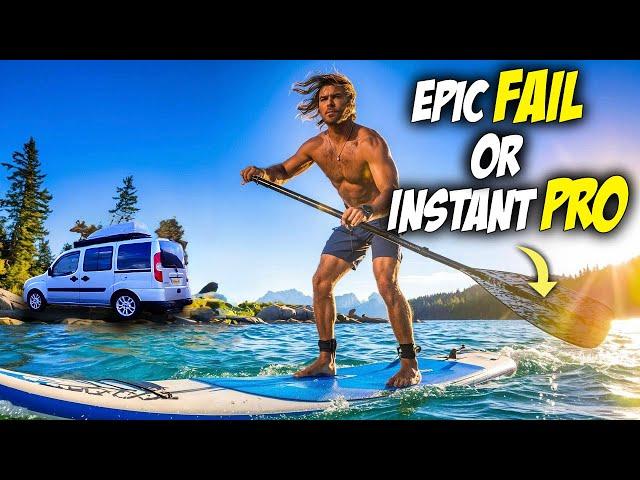 Paddle Boarding FIRST TIME - Epic Fail Or Instant Pro?