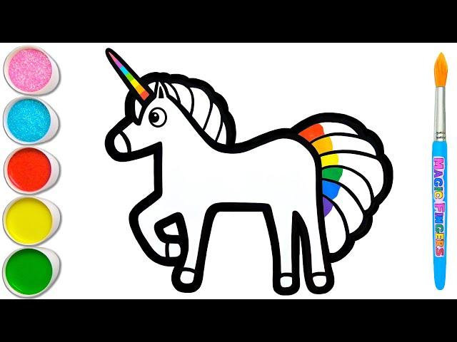 Standing Magic Unicorn | Learn How to Draw Basics With This Video #29