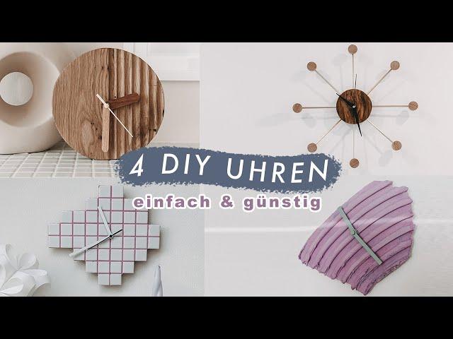 4 DIY Uhren aus Holz, Fliesen & Strukturmasse selber bauen | EASY ALEX