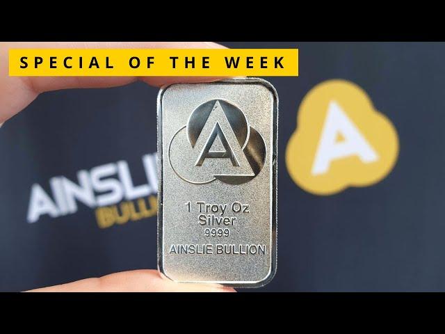 SPECIAL: Ainslie Bullion 1oz Minted Silver Bar (24hrs ONLY!)