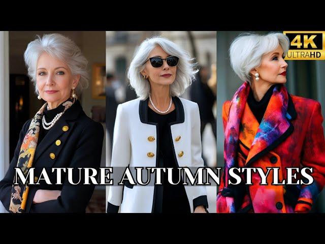 How to style 50+ 60+ 70+ 80+ chic elegant Autumn Fashion