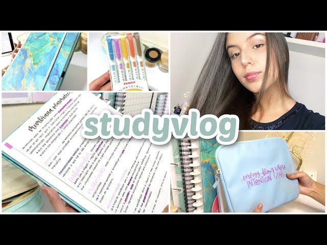 STUDY VLOG | como desacumular matérias, aulas do cursinho, dia produtivo e anotações lindas!