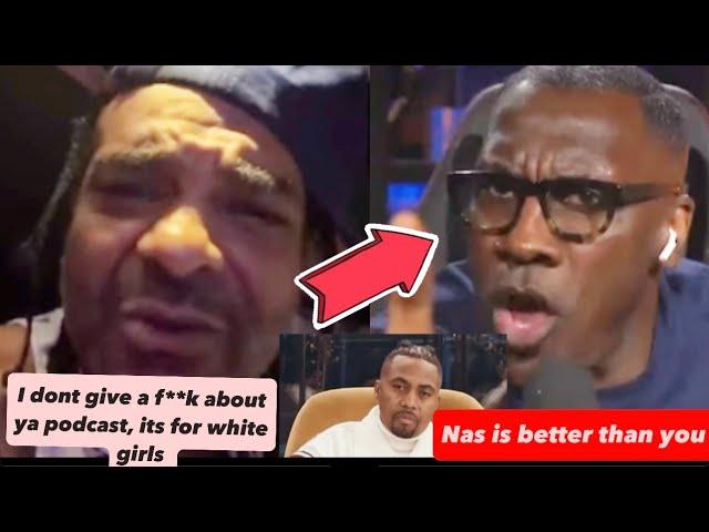 Jim Jones CRASHES OUT On Shannon Sharpe For CONFRONTING Him Over NAS COMPARISON