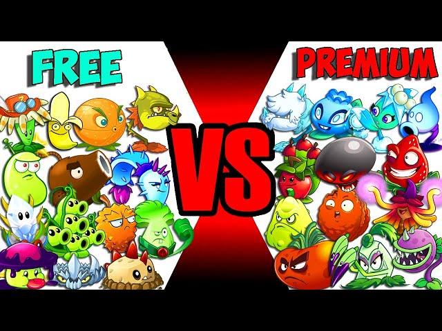 Team Plants FREE vs PREMIUM - Who Will Win? - PvZ 2 Team Plant Vs Team Plant