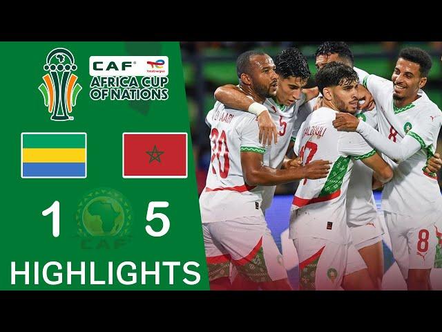 Gabon vs Maroc 1-5 RÉSUMÉ | Qualifications Coupe d'Afrique des Nations CAF