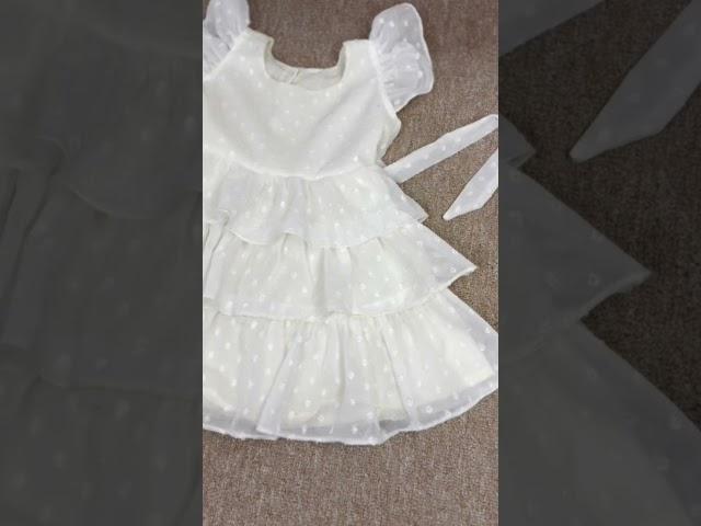 DIY Baby Frock Cutting & Stitching | Ruffle dress for 2-3 years old | Wedding or Birthday dress |