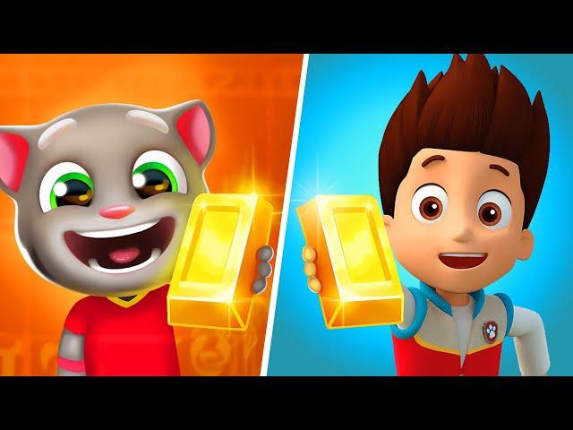 Talking Tom Gold Run | Paw Patrol Ryder Surf - All Level Gameplay Android,iOS - BIG APK NEW UPDATE