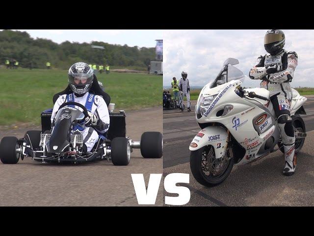 Suzuki GSX 1300R Hayabusa vs 230HP Kart CBR1000RR Fireblade