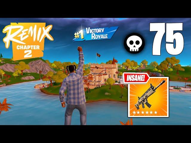 75 Elimination SNOOP DOGG Solo Vs Squads "Zero Build" Gameplay Wins (Fortnite Chapter 2 Remix)