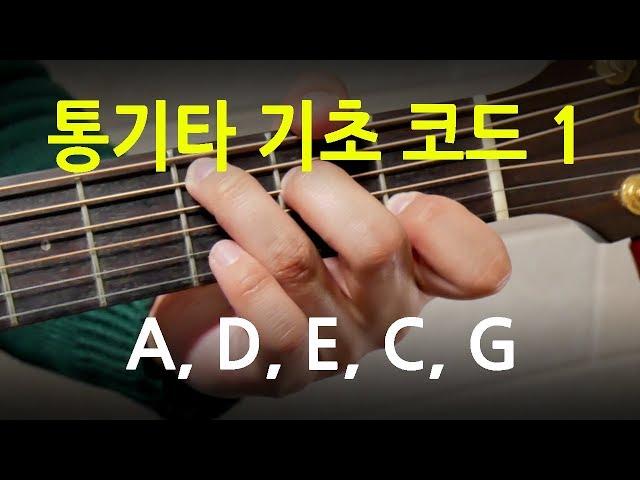 [Beginner guitar lesson] How to play a guitar chord (A, D, E, C, G)