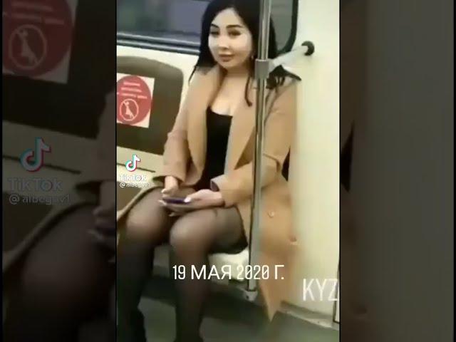 Uzbek qizlari Rossiya Metrosi Sharmanda zapal