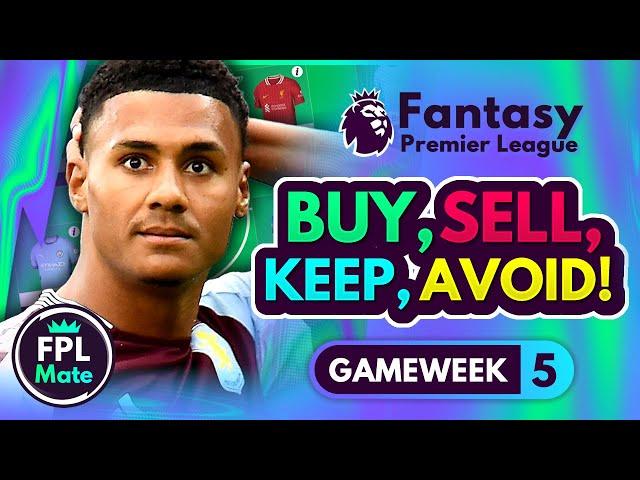 FPL GW5 TRANSFER TIPS! | Buy, Sell, Keep & Avoid for Gameweek 5 | Top Picks Tier List 2024/25! ⭐