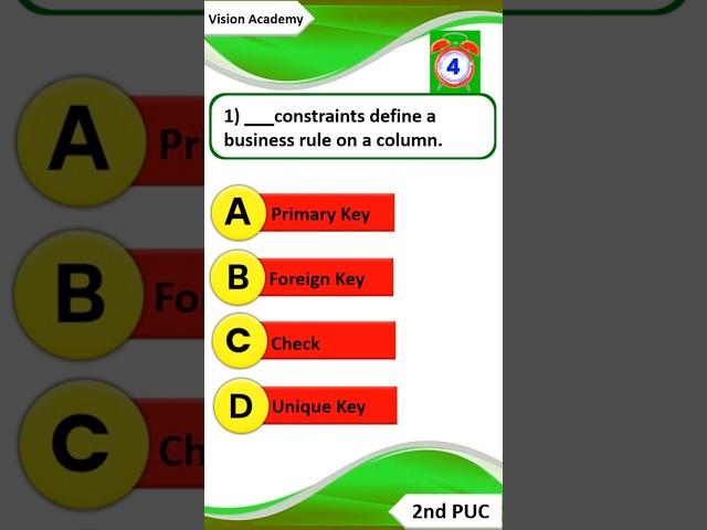 2nd puc computer science mcq questions part 28 #shorts