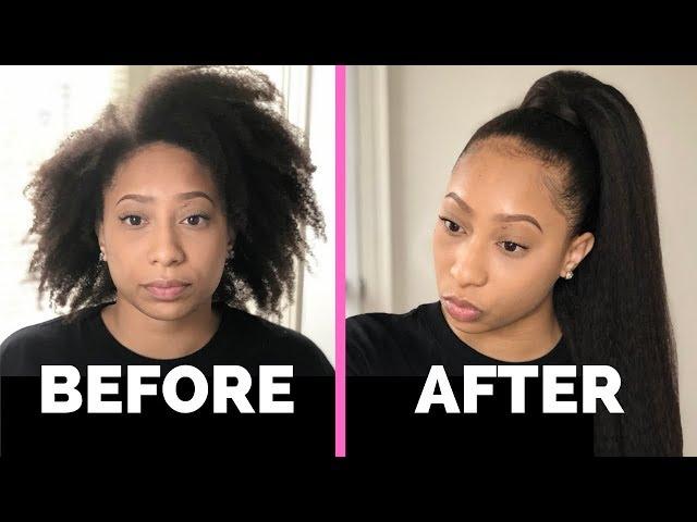 Sleek Ponytail On Natural 4C Hair | Quick & Easy Hairstyle | Janay Way