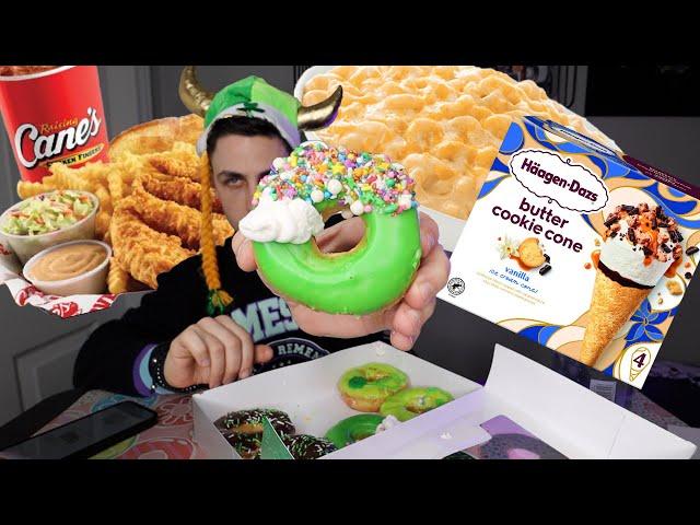 Krispy Kreme Donuts, Raising Canes, Chick Fil A And MORE ASMR Mukbang Cheat Day! 