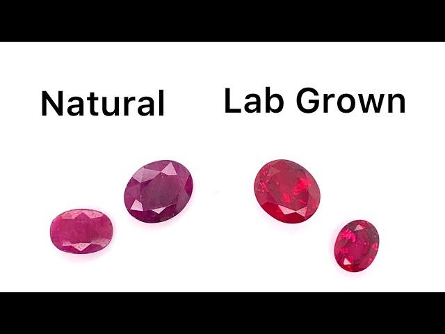 Comparison Video : Natural Rubies VS Lab Grown Rubies by Lannyte Gemstones