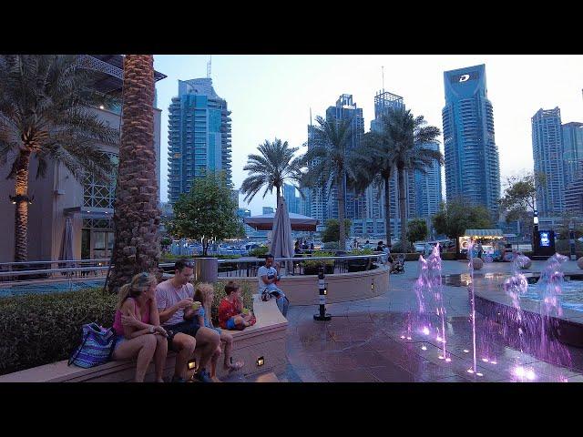 Dubai Friday Night Walk in Pier 7 Dubai Marina | Marina Walk | 4K | Dubai Tourists Attraction