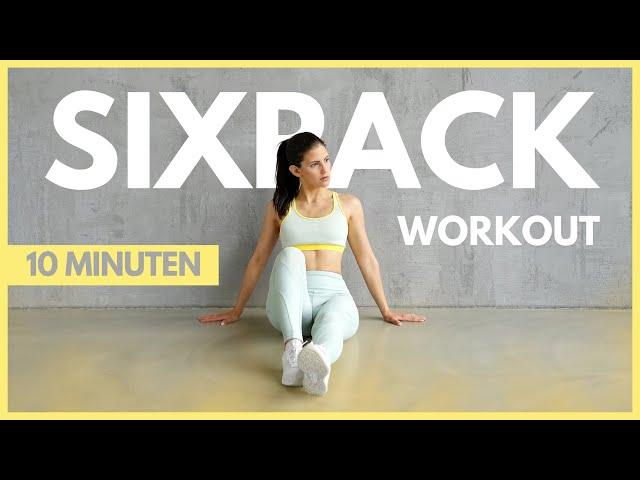 SIXPACK WORKOUT | 10 MIN Hardcore Bauch Workout für Fortgeschrittene | flacher Bauch | Tina Halder