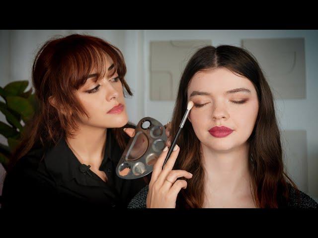 ASMR Perfect Black Cherry Makeup Look | Face Prep, Cleansing, Detailed Application | Fall Winter 24