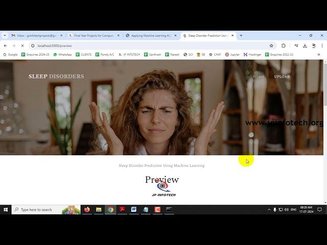 Sleep Disorder Prediction Using Machine Learning | Python Final Year Project 2024 |IEEE Project 2024