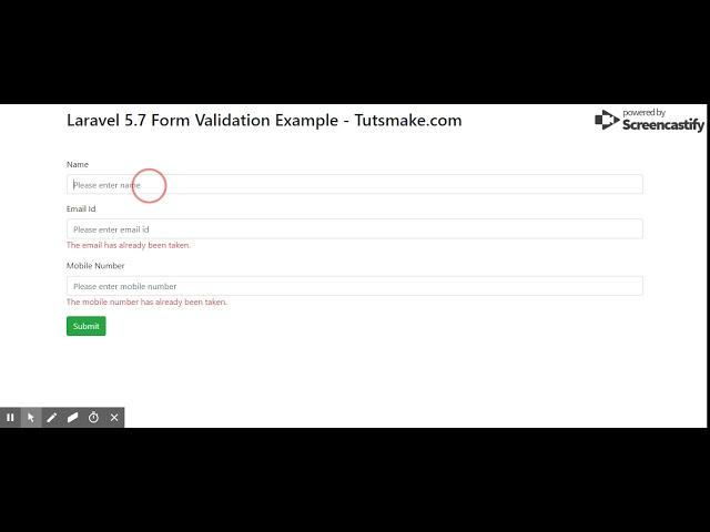 Laravel 5 7 Form Validation Example  - Tutsmake.com