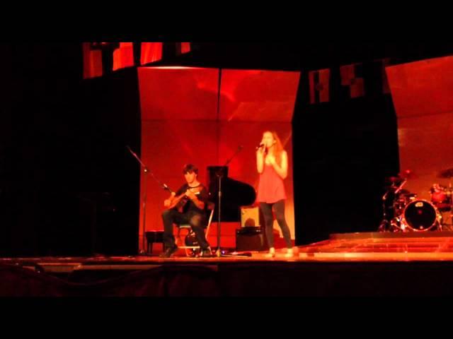 Cristi Milian-Schlesinger singing at Dale Concert