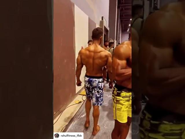 RAHUL FITNESS || NEW IFBB pro BACK STAGE #ifbbpro #menphysique #shorts