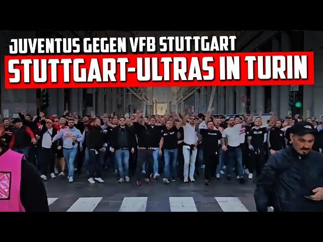 Fanmarsch Stuttgart-Fans in Turin | Juventus - VFB Stuttgart