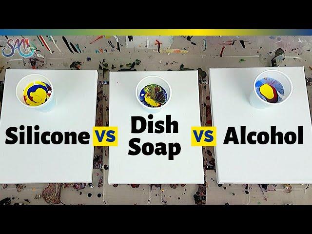 Acrylic Pour Cells: Silicone vs Dish Soap vs Alcohol - Which Cells Recipe Works the best???