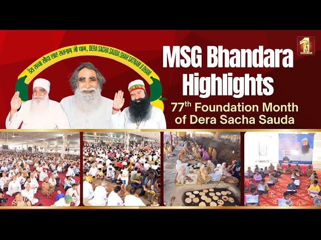 Highlights of MSG Bhandara | 77th Foundation Month of Dera Sacha Sauda | 25th May 2025