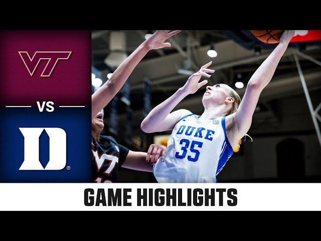 Virginia Tech vs. Duke Game Highlights | 2024-25 ACC Women's Basketball