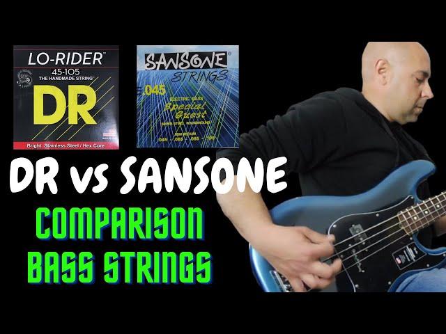 Dr Lo Rider vs Sansone Super Steel  Comparison Bass Strings (with Pbass american pro2)