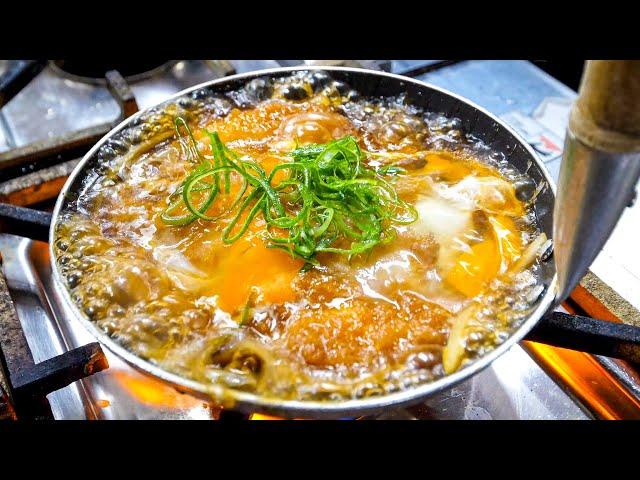 Many old men come to Fukuoka's beloved katsudon restaurant