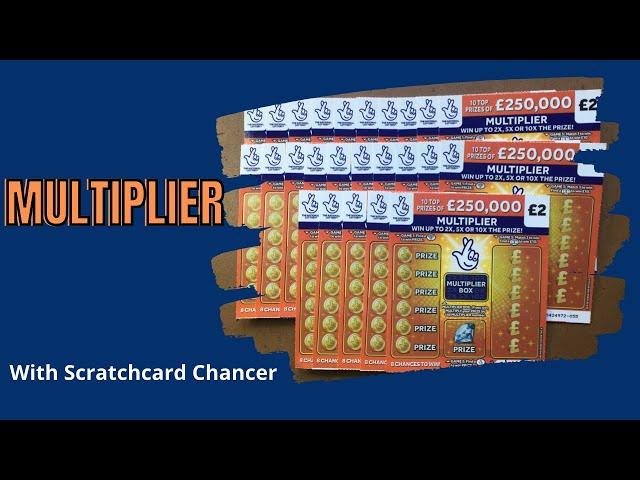 Multiplier - £2 scratch cards today - with Scratchcard Chancer - National Lottery UK - win win win