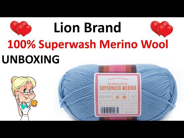 Lion Brand UNBOXING  100% Superwash Merino Wool - #lionbrand