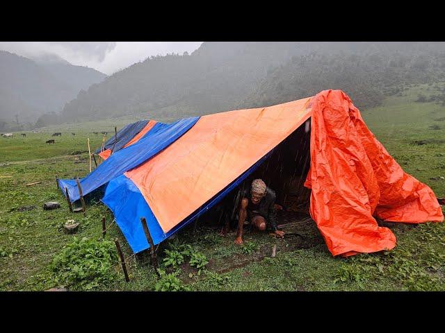 Most Peaceful & Very Relaxing Mountain Nepali Village Life In The Rain | Life With Beautiful Nature