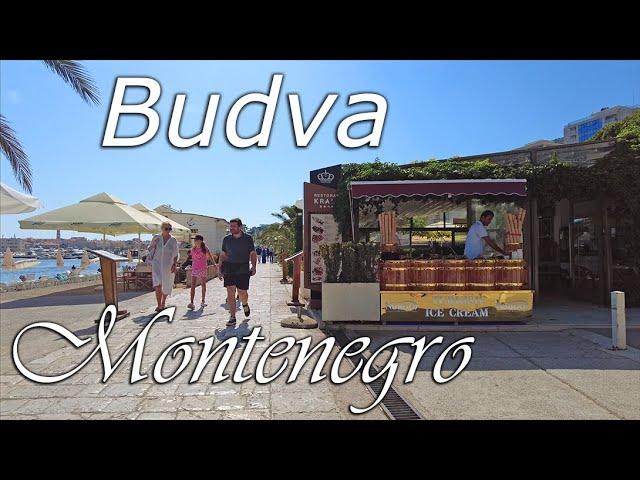 Budva, Montenegro ⁴ᴷ,T+30C°  - 4K, walking tour - travel guide