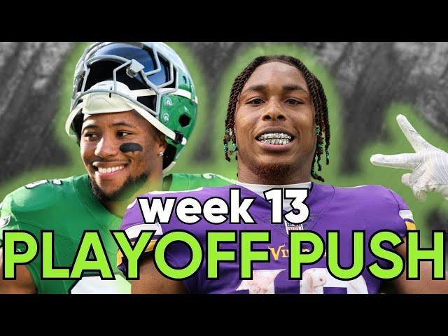 Let's GAME PLAN for Week 13 + MAKING A PLAYOFF PUSH! - Fantasy Football 2024