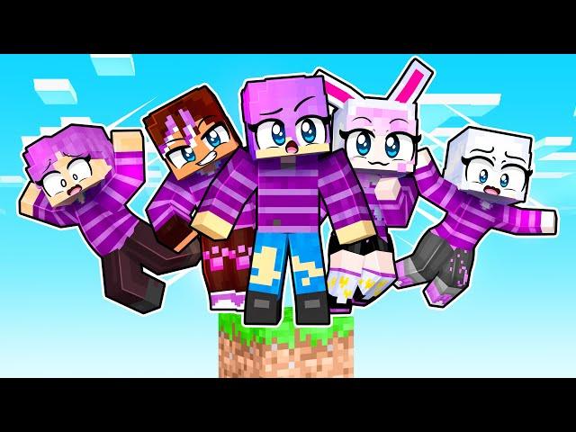 5 FRIENDS on Minecraft ONE BLOCK!