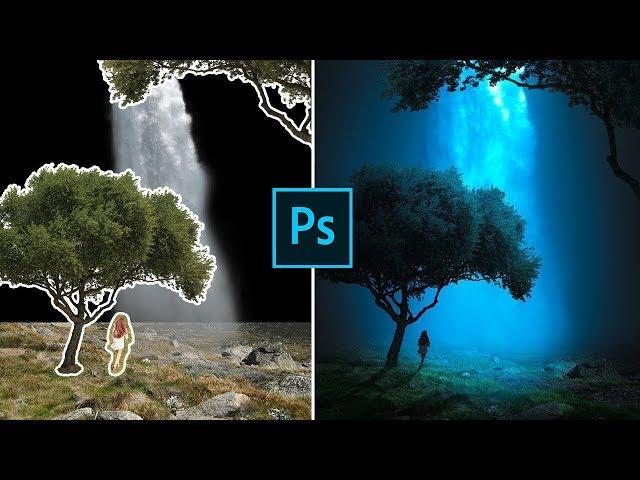 Photoshop Compositing Manipulation Tutorial - Fantasy Waterfall