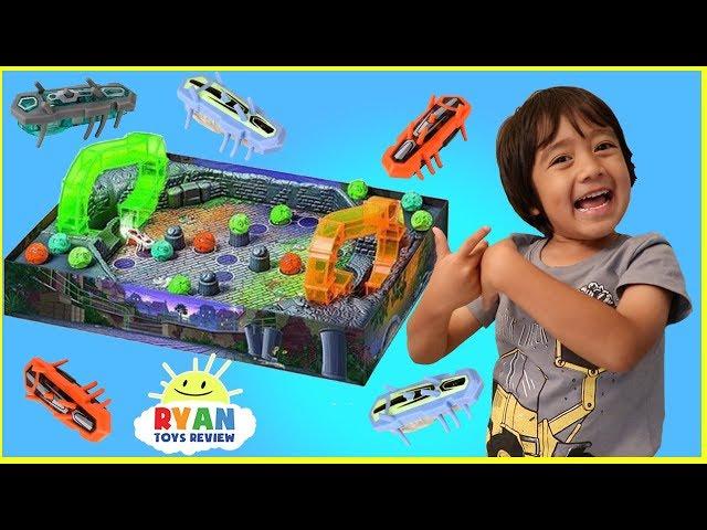 Hex Bug Buggaloop Family Fun Games for Kids with Kinder Egg Surprise Toys opening